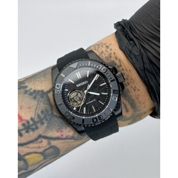 Custom Seiko Mod • Full black Open-Heart Yachtmaster • 40mm